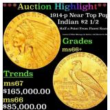 *Highlight* 1914-p Gold Indian Quarter Eagle Near