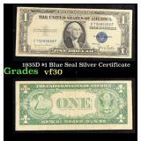 1935D $1 Blue Seal Silver Certificate Grades vf++
