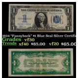 1934 $1 Blue Seal Silver Certificate Grades vf++