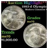 *Highlight* 1983-d Olympics Modern Commem Dollar $