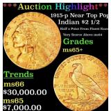 *Highlight* 1915-p Gold Indian Quarter Eagle Near