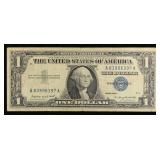 1957A $1 Blue Seal Silver Certificate Grades vf+
