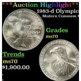 *Highlight* 1983-d Olympics Modern Commem Dollar $