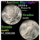 *Highlight* 1924-s Peace Dollar $1 ms65 SEGS (fc)