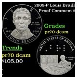 2009-P Louis Braille Proof Modern Commem Dollar $1