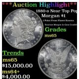 *Highlight* 1880-o Morgan Dollar Near Top Pop! $1