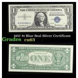 1957 $1 Blue Seal Silver Certificate Grades Select