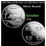 2019 Year of the Pig 1 oz .999 Silver Round