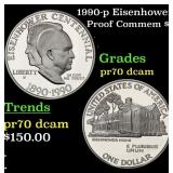 1990-p Eisenhower Proof Modern Commem Dollar $1 pr