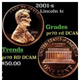 2001-s Proof Lincoln Cent 1c pr70 rd DCAM SEGS