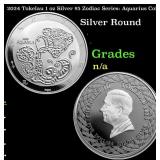 2024 Tokelau 1 oz Silver $5 Zodiac Series: Aquariu