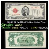 1928F $2 Red Seal United States Note Grades Select