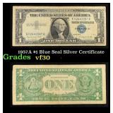 1957A $1 Blue Seal Silver Certificate Grades vf++