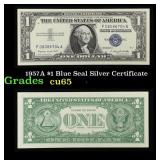 1957A $1 Blue Seal Silver Certificate Grades Gem C