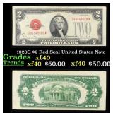1928G $2 Red Seal United States Note Grades xf