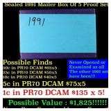 Original sealed box of 5x 1991 United States Mint