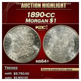 1890-cc Morgan Dollar $1 ms64+ SEGS