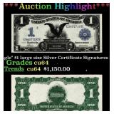 1899 $1 large size Silver Certificate "Black Eagle