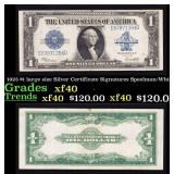 1923 $1 large size Silver Certificate Grades xf Si