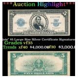 1923 $5 Large Size Silver Certificate "Porthole No