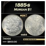 1885-s Morgan Dollar $1 Grades ms64