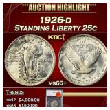1926-d Standing Liberty Quarter 25c ms66+ SEGS