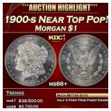 1900-s Morgan Dollar Near Top Pop! $1 ms66+ SEGS