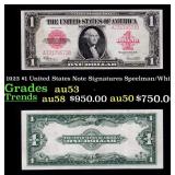 1923 $1 United States Note Grades Select AU Signat
