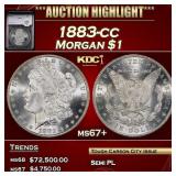 1883-cc Morgan Dollar $1 ms67+ SEGS