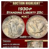 1930-p Standing Liberty Quarter 25c ms65+ fh SEGS