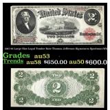 1917 $2 Large Size Legal Tender Note Thomas Jeffer