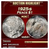1925-s Peace Dollar $1 ms64+ SEGS