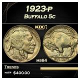 1923-p Buffalo Nickel 5c Grades Choice Unc