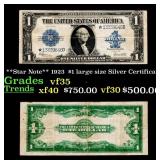 **Star Note** 1923  $1 large size Silver Certifica