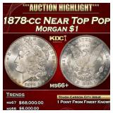 1878-cc Morgan Dollar Near Top Pop! $1 ms66+ SEGS