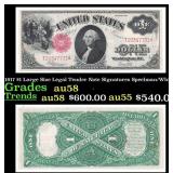 1917 $1 Large Size Legal Tender Note Grades Choice