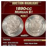 1890-cc Morgan Dollar $1 ms65+ SEGS
