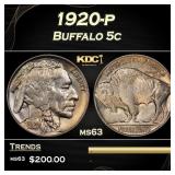 1920-p Buffalo Nickel 5c Grades Select Unc