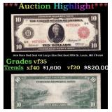 1914 $10 Large Size Red Seal FRN Rare Red Seal St.
