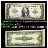 **Star Note** 1923  $1 large size Silver Certifica