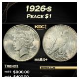 1926-s Peace Dollar $1 Grades Choice+ Unc