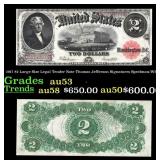 1917 $2 Large Size Legal Tender Note Thomas Jeffer