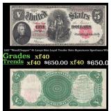 1907 $5 Large Size Legal Tender Note "WoodChopper"
