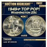 1949-p Washington Quarter TOP POP! 25c ms68 SEGS