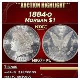 1884-o Morgan Dollar $1 ms67+ pl SEGS