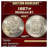 1887-p Morgan Dollar $1 ms67+ SEGS