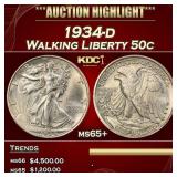 1943-p Walking Liberty Half Dollar 50c Grades ms67