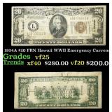 1934A $20 FRN Hawaii WWII Emergency Currency Grade