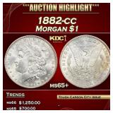 1882-cc Morgan Dollar $1 ms65+ SEGS