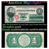 1862 $1 Large Size Legal Tender Note "The Greenbac